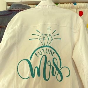 🐢 White Denim “Future Mrs.” Jacket
